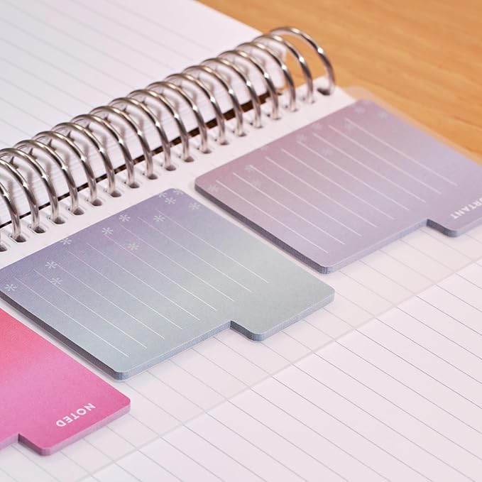 Erin Condren Universal Snap-in Tabbed Sticky Notes 3-Pack | 20 Sticky Notes Sheets, 3 Sticky Notepads Total | Decorate Your Book and Elevate Your Look with This Tabbed Sticky Notes 3-Pack