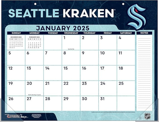 Turner Sports Seattle Kraken 2025 22x17 Desk Calendar (25998061587)