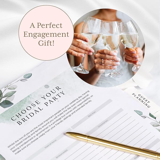 Your Perfect Day Wedding Planner for Bride - Wedding Planning Book and Organizer, Bridal Wedding Planner Book & Binder with Wedding Countdown Calendar (FLORAL)