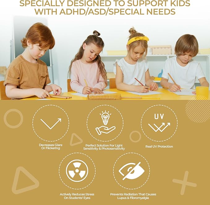 Fluorescent Light Covers for Ceiling Lights - Flicker & Glare Reducing Filters for Ceiling Lights - Overhead Light Covers - Light Covers for Classroom and Office - 48" x 24", Off-White (4 Pack)