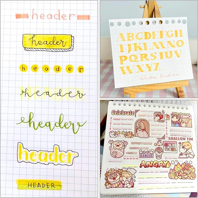 6 Pack Cute Pastel Highlighters Set, Chisel Tip, Highlighters Assorted Colors, No Bleed Bible, Study Journaling, Quick Dry Ideal great for Organizing Coloring School Supplies