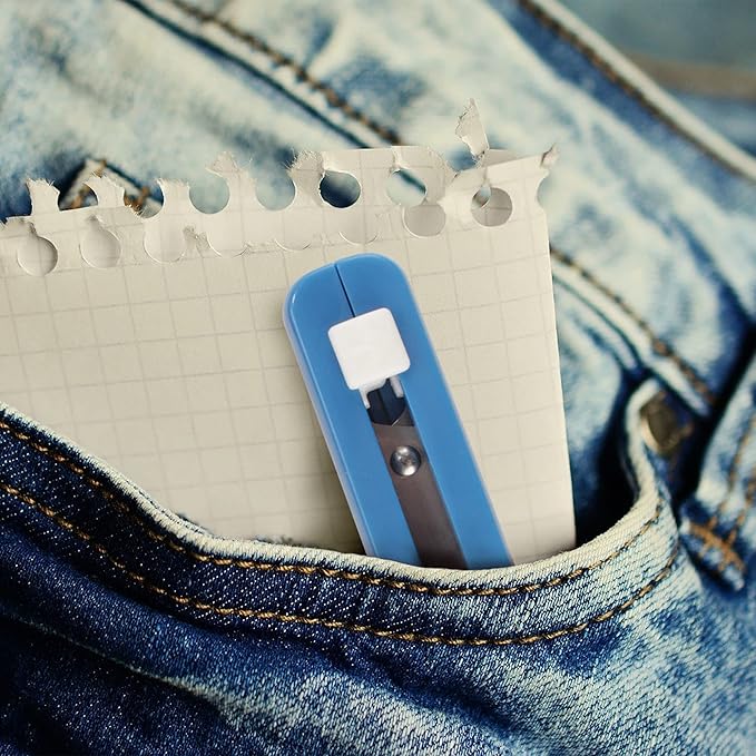 JubileeYarn Push Open Folding Safety Scissors - Dark Blue - 2 Pairs