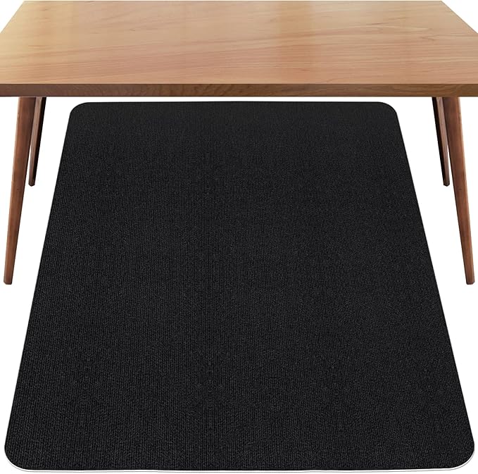 Sycoodeal Office Chair Mat,Computer Gaming Desk Chair Mat for Hard Wood & Tile Floor,Large Anti-Slip Floor Protector Rug,Anti-Slip Home Chair Mat,Easy to Clean,48" X 36" Black