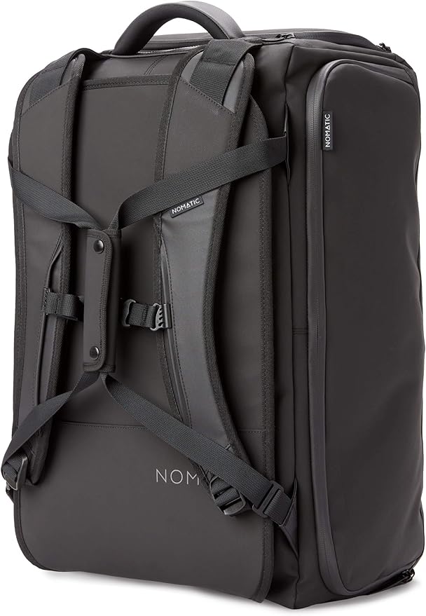 NOMATIC 40L Travel Bag- Convertible Duffel/Backpack, Carry-on Size for Airplane Travel, Everyday Use Laptop Bag, TSA Compliant Black Backpack