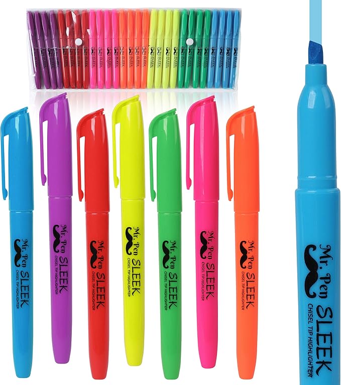 Mr. Pen- Highlighters, Assorted Colors, Pack of 28, Fluorescent Highlighters