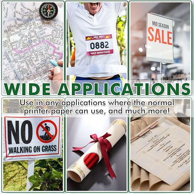 Koala Waterproof Paper for Laser Printer, Tearproof Printer Paper, Matte Double Sided Printable White Film 8.5x11 In 25 Sheets For Printing Backpacking Maps