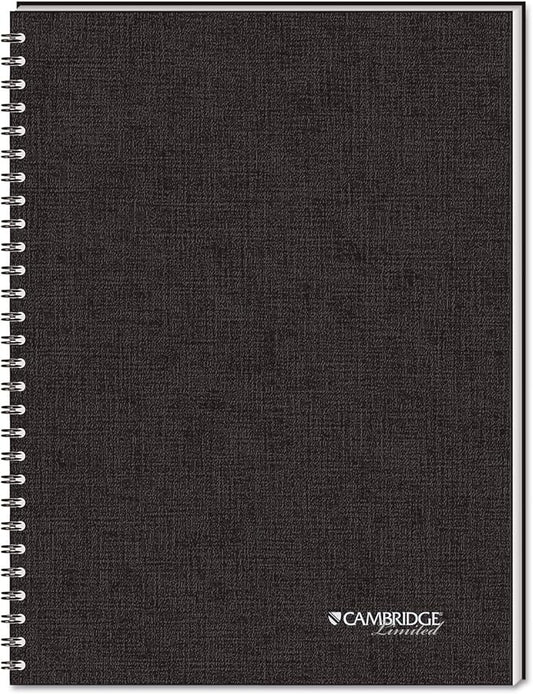 Cambridge Notebook, Business Notebook, 8" x 5", 80 Sheets, Legal Ruled, Flexible Cover, Wirebound, Gray (06074)