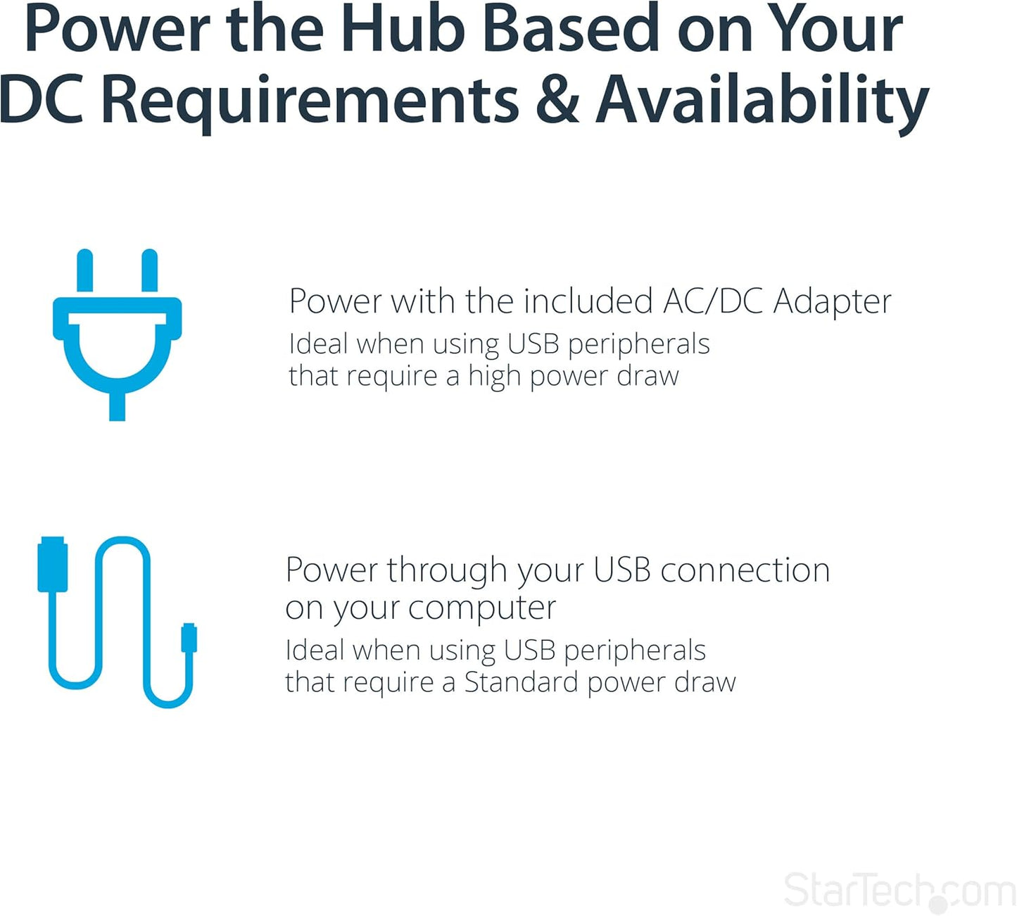 StarTech.com 7 Port USB 3.0 Hub – Up To 5 Gbps – 7 x USB – Universal Multi Port USB Extender for Your Desktop – USB Powered (ST7300USB3B)
