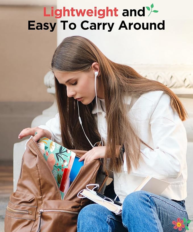 Sooez File Folders Organizer, Folders with 5 Pockets, Folders for Documents w/Sticker, Accordion File Organizer, Paper Receipt Bill Filing Organizer, School College Office Travel Essentials Supplies