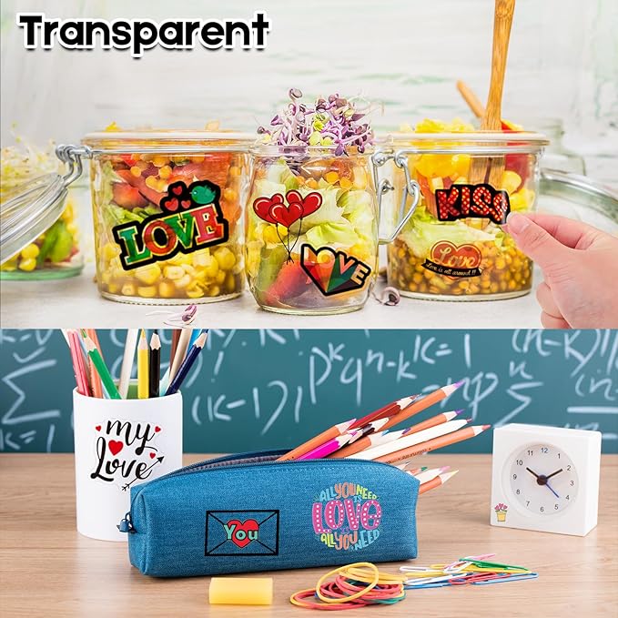 120 Sheets Printable Clear Sticker Paper for Inkjet Printer, Premium Vinyl Transparent Sticker Paper Waterproof, Dries Quickly, Vivid Colors, Tear Resistant, 8.5x11" Labels Great for Cutting Machines