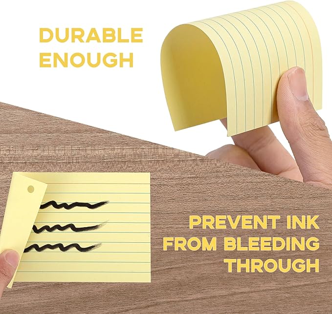 500PCS 3x5 Colored Index Cards with Ring Ruled-Goefun Lined Note Cards 3 x 5 Color Flashcards with Ring for Studying, Note Taking, To Do List