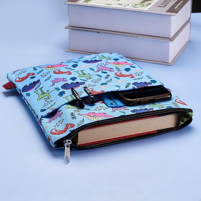 Book Sleeve for Book Lovers, Bookish Book Protector, Book Covers for Paperbacks, Washable Fabric, Book Sleeves with Zipper, Medium 11 Inch X 8.7 Inch