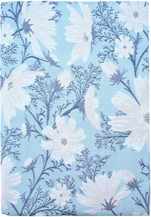 BLBMH A5 Book Covers for Paperbacks Daisy Sleeve Cover Protector Fit for 5.5x8.2 inch Adjustable Notebook, Planner - Book Lovers Accessories - Blue