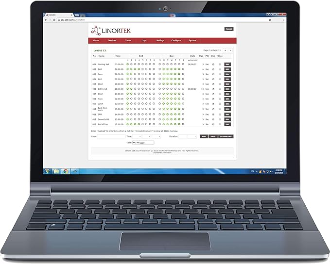 Netbell-2 TCP/IP Bell Timer Controller, Network and POE Enabled, Programmable, with Free Scheduling Software, 2 Bell Outputs