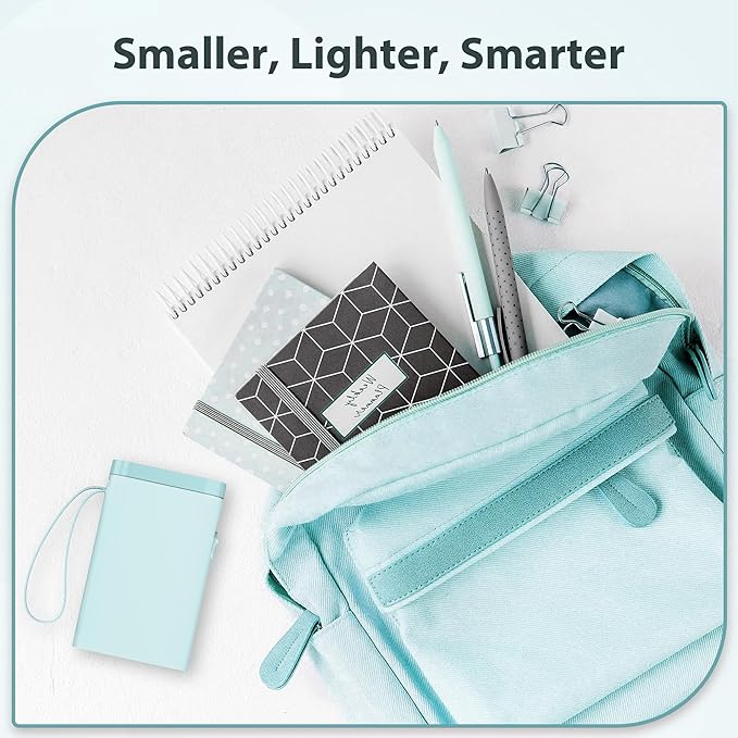 P21 Label Maker Machine with Tape, Bluetooth Label Printer Thermal Mini Label Makers with Built-in Cutter and Multiple Templates, Portable Printers for School, Office, Home Use (Blue)