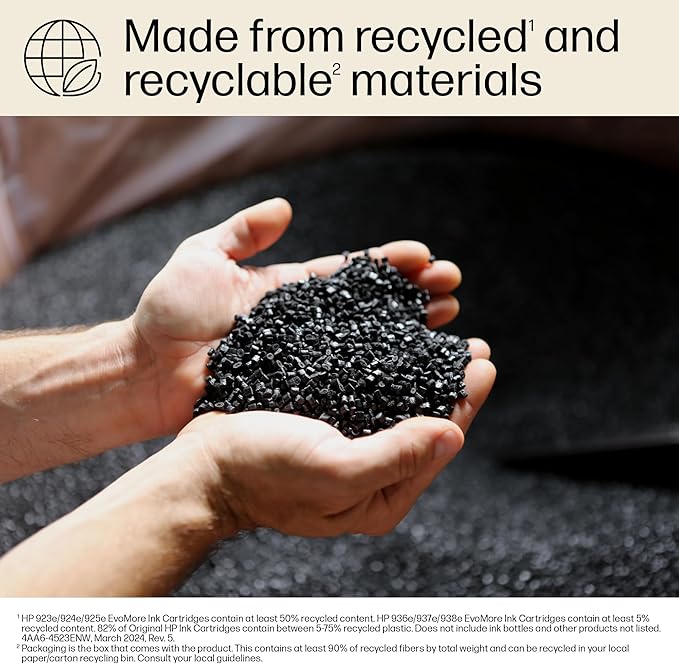 HP 936e EvoMore Yellow Ink Cartridge | Works OfficeJet 9120 Series, OfficeJet Pro 9100 Series, OfficeJet Pro Wide Format 9700 Series | Carbon Neutral | 4S6V5LN