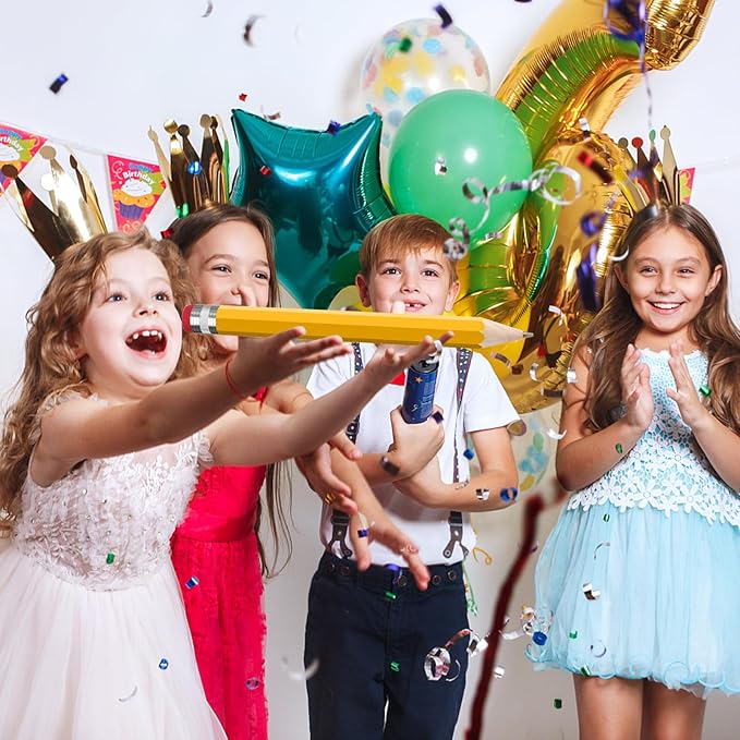 Wooden Jumbo Pencil for Prop Gifts Decor 14 Inch Funny Big Novelty Pencil with Cap Yellow