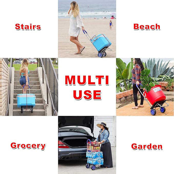 dbest 01527 Bigger Trolley Dolly, 16"14"40", Blue