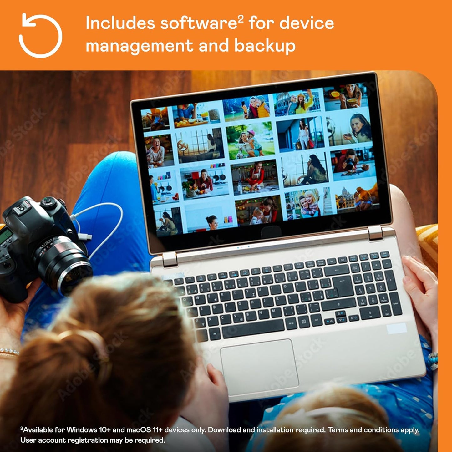 WD 5TB My Passport Portable Hard Drive, Works with USB-C and USB-A, Windows PC, Mac, Chromebook, Gaming Consoles, and Mobile Devices, Backup Software and Password Protection - WDBRMD0050BGY-WESN