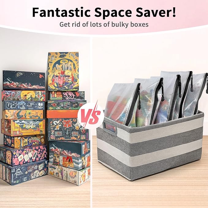 Umriox Mesh Zipper Pouch Puzzle Bags, 13.0x9.0 in (Black, 12 Packs), Letter Size A4 Size Zipper Bags for Office Supplies Travel Accessories