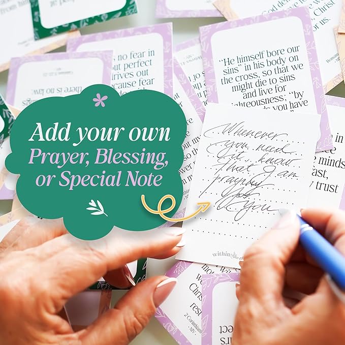 Premium Prayer Cards, 120 Mini Scripture Cards with Bible Verses, Inspirational Religious Christian Gifts for Women & Men