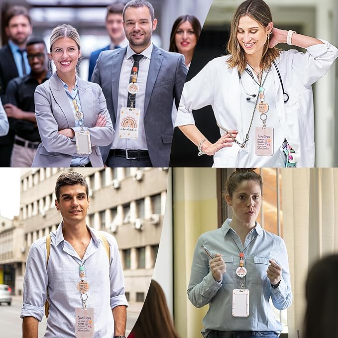 Christian Lanyard with ID Holder, I Am a Child of God Bible Verse Badge Holder with Beaded Adjustable Lanyard, Christian Gifts for Pastors Teachers Students