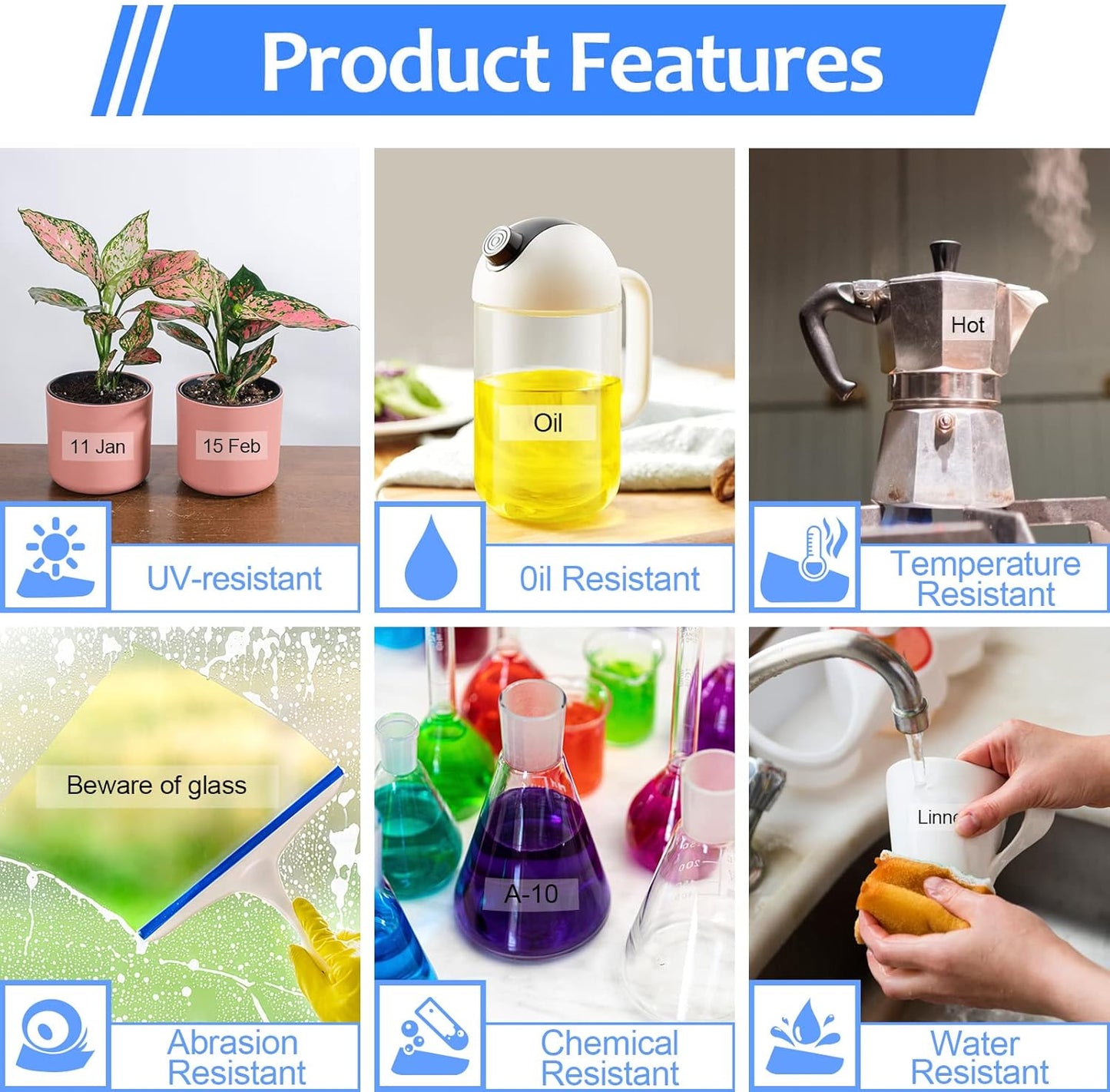 6PK Compatible for Brother P-Touch Label Maker Tape TZe-141 TZ-141 TZe141 TZ141 Black on Clear 18mm 3/4 inch 0.7'' x 26.2ft Laminated TZe TZ Label Tape for PT-H500 PT-910BT PT-530 PT-550