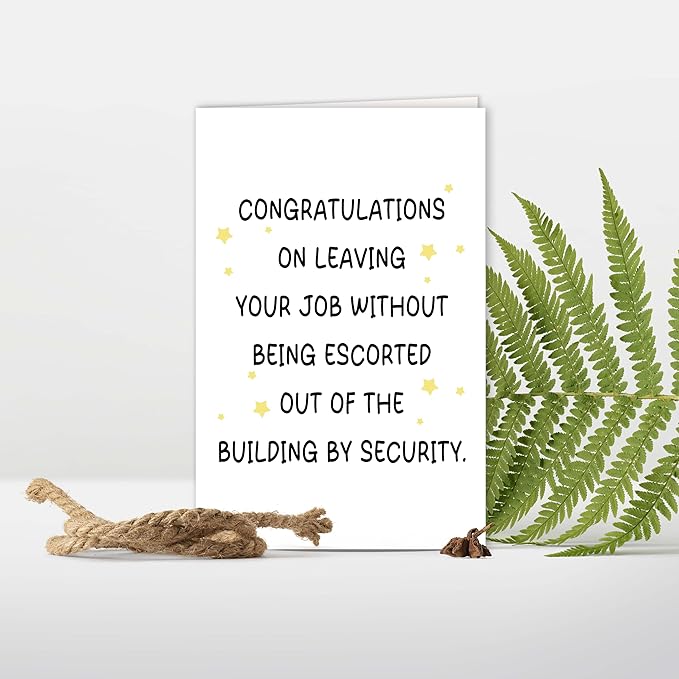 Funny Good Luck Retirement Card for Him & Her - Going Away & Coworker Leaving Card - Humorous for Friends & Family