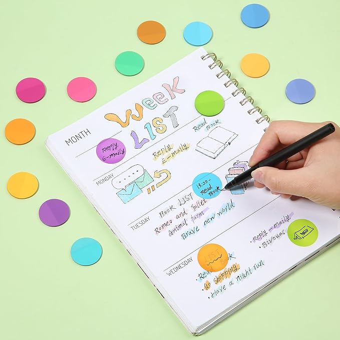 Mr. Pen- Transparent Sticky Note Set, 560Sheets, Colorful, Round Transparent Sticky Notes Set, Bible Sticky Notes Clear Sticky Notes Transparent, Bible Notes, Transparent Sticky Notes for Bible Study