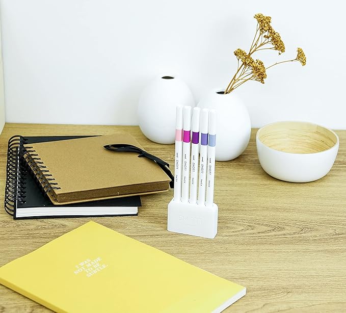 Emott Fineliner Pen Set #7, Floral Color, 5-Colors, Assorted