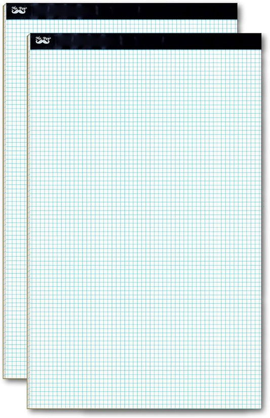 Mr. Pen- Graph Paper, 2 Pack of 22 Sheets, 17"x11", 5x5 (5 Squares per inch), Graphing Paper, Grid Paper Pad, Math Graph Paper Pad, Drafting Paper, Computation Pads, Large Graph Paper