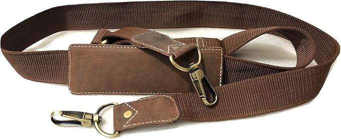 Shoulder Strap, 52" Universal Replacement Laptop Shoulder Camera Strap Luggage Duffel Adjustable Comfortable Blet with Metal Hooks for Briefcase Computer Messenger Bag Laptop Notebook Case,Brown