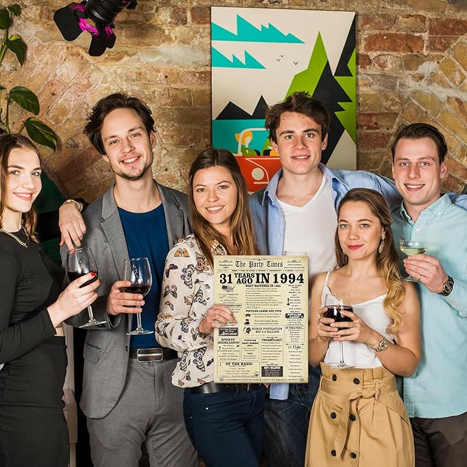 Funny 31st Birthday Card Gifts for Women Men,Large 31 Year Old Birthday Decorations Gifts for Her Him,Happy 31st Anniversary Wedding Gifts Card for Husband Wife