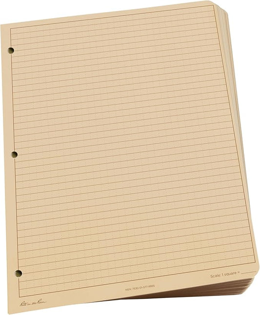 Rite in the Rain Looseleaf Paper,Universal, Beige, 11 x 8.5 x 0.5, PK100