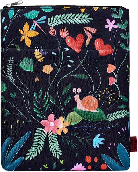Book Sleeve for Book Lovers, Bookish Book Protector, Book Covers for Paperbacks, Washable Fabric, Book Sleeves with Zipper, Medium 11 Inch X 8.7 Inch