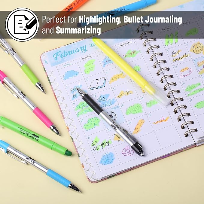 Mr. Pen- Bible Highlighters and Pens No Bleed, 8 Pack, Bible Journaling Kit, Bible Pens No Bleed Through, Gel Highlighters/Markers Bible Study Kit, Christian Gifts