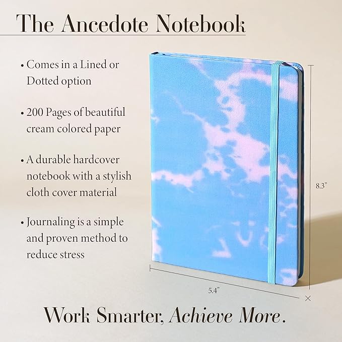 Hardcover Ruled Journal with Thick 100 gsm College Ruled Paper A5 size (8.3 inches x 5.4 inches) - Daily Writing Notebook Journal for Travel, School and Office Use - Diary Journal for Women and Men - Tie Dye