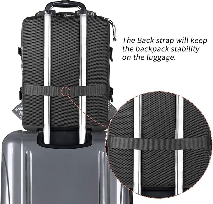 Underseat Carry-On Backpack Luggage Lightweight Casual Laptop Backpack 15.6-inch Travel Commute Gym Sport Daypack 21L, Digi Camo