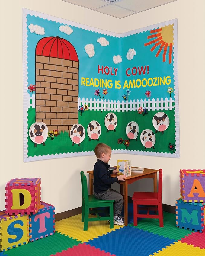 Fadeless Bulletin Board Paper, Fade-Resistant Paper for Classroom Decor, 24” x 60’, Azure, 1 Roll