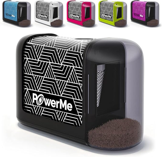 Electric Pencil Sharpener - Pencil Sharpener Battery Powered for Kids, School, Home, Office, Classroom, Artists – Battery Operated Pencil Sharpener For Colored Pencils, Ideal For No. 2 (Black)