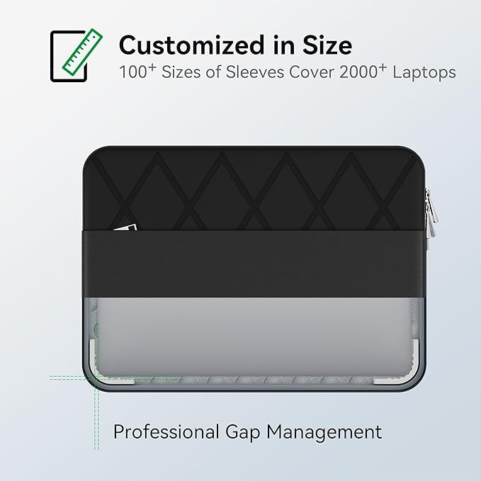 Smatree 13 inch Anti-Shock Laptop Sleeve Waterproof Protective Slim Cover Tailored for ASUS Zenbook Flip 13 OLED UX363/Zenbook S 13 OLED UX5304, ROG Flow X13 2023, 13 inch Laptop Bag, Black (E411)