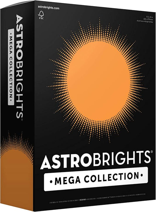 Astrobrights Mega Collection, Colored Cardstock, Bright Orange, 320 Sheets, 65 lb/176 gsm, 8.5" x 11" - MORE SHEETS! (91626)