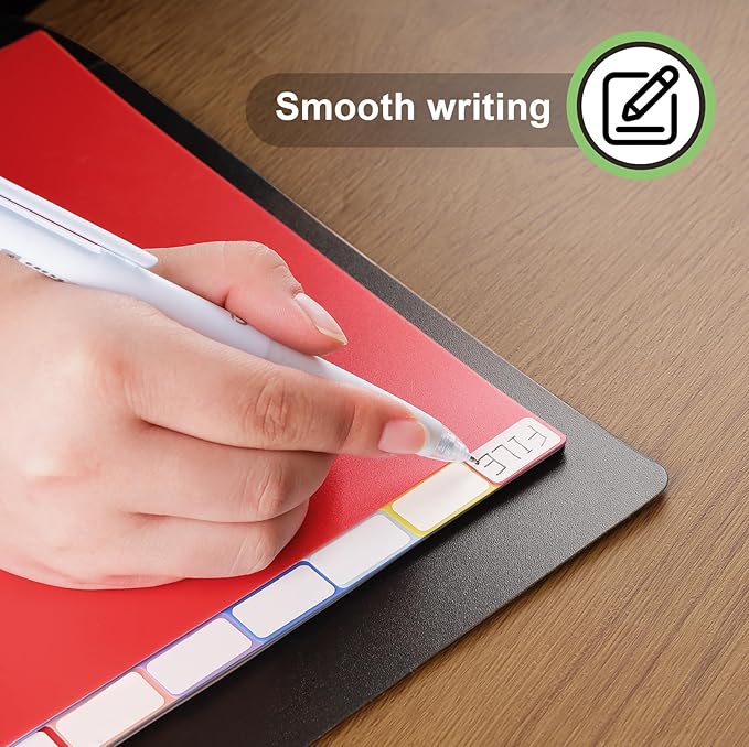 HABGP 12 Tab Dividers for 3 Ring Binder, 24 Pcs Multicolor 3 Ring Binder Dividers with Tabs, Page Folder Dividers, Plastic Tabbed File Dividers with Tabs, Three Ring Binder Index Dividers, 2 Set