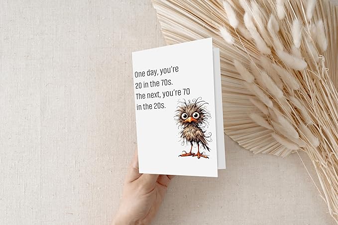 One Day Your 20 in the 70s Greeting Card - Funny 70th Birthday Card Gifts for Women Men - Happy 70th Birthday Decorations for Dad Mom - Cool Bday Gifts for 70 Year Old Woman Man