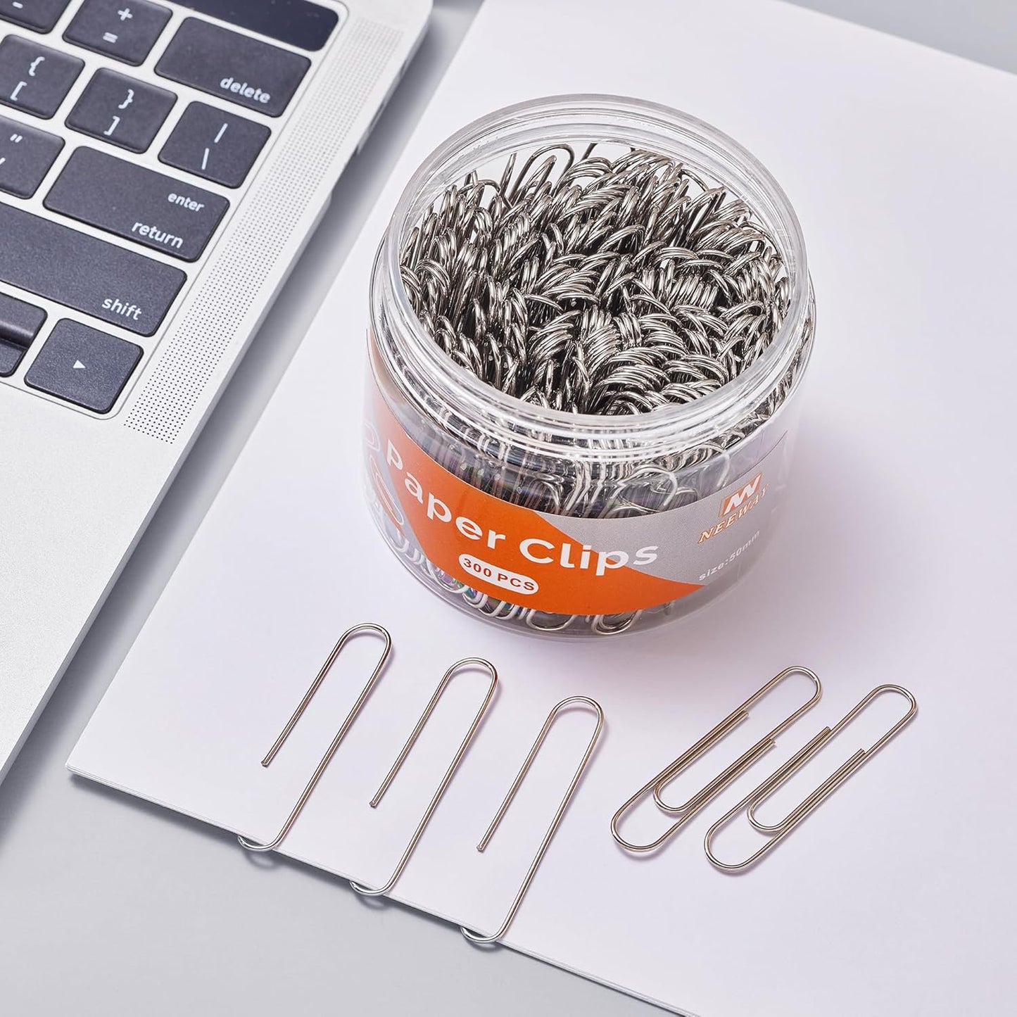 NEEWAY 300pcs Large Paper Clips, Jumbo Paper Clip, 2 Inch Paperclips