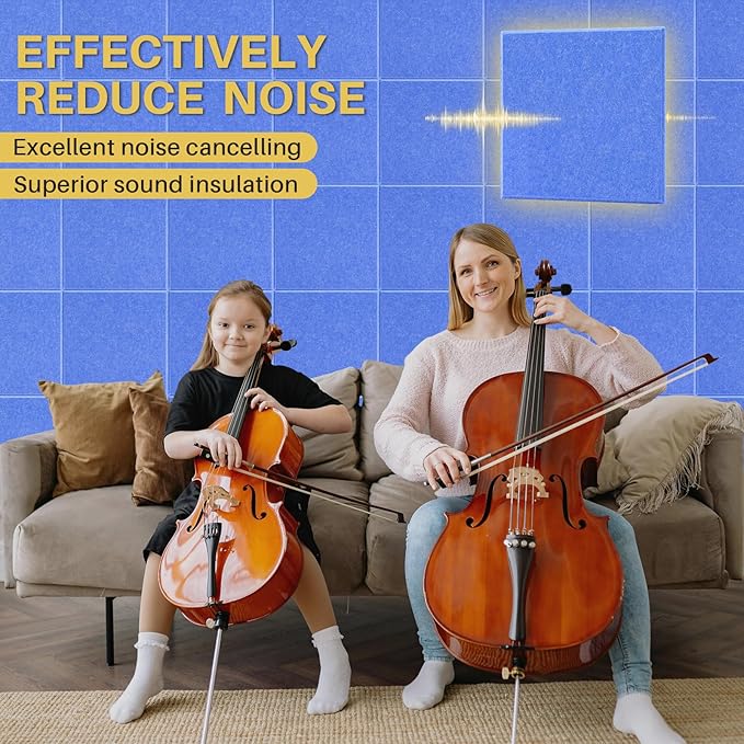 DOLLAR BOSS Large Cork Board for Wall 48" x 36" x 0.5" Bulletin Board 12 Packs Black Cork Board Tiles Self Adhesive Felt Wall Tiles with Pushpins, Corkboard for Office Pin Board Tack Board, Blue