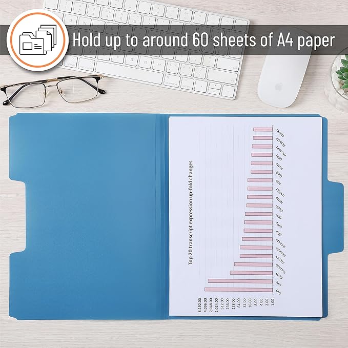 Mr. Pen- Poly File Folders, 1/3 Cut Tab, 6 Pack, Assorted Colors, Letter Size, Colored File Folders, Letter File Folders, Color Folders, Office File Folders, Office Supplies File Folders, File Folder