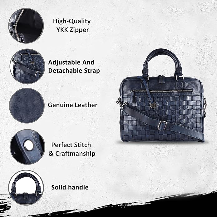 Genuine Leather Laptop Bag For Men 15 Inch, Messenger Bag For Women