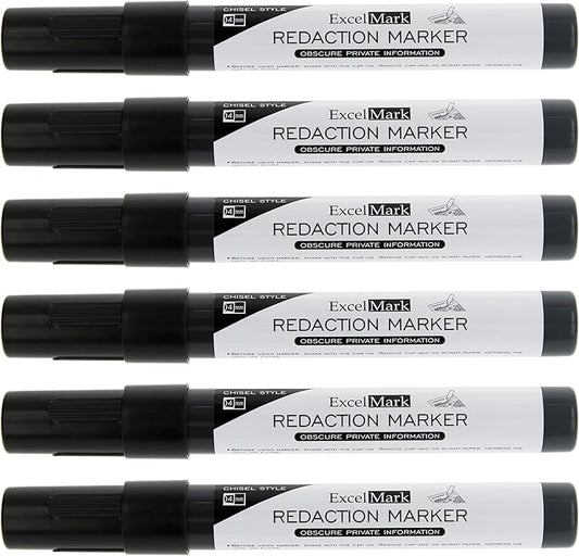 ExcelMark Security Redaction Marker (6 pack)