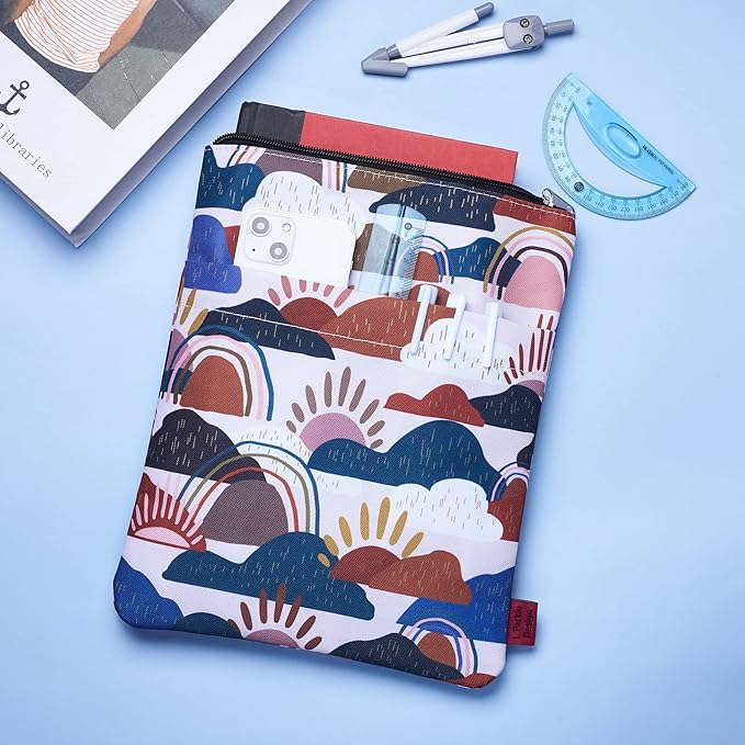 Book Sleeve for Book Lovers, Bookish Book Protector, Book Covers for Paperbacks, Washable Fabric, Book Sleeves with Zipper, Medium 11 Inch X 8.7 Inch